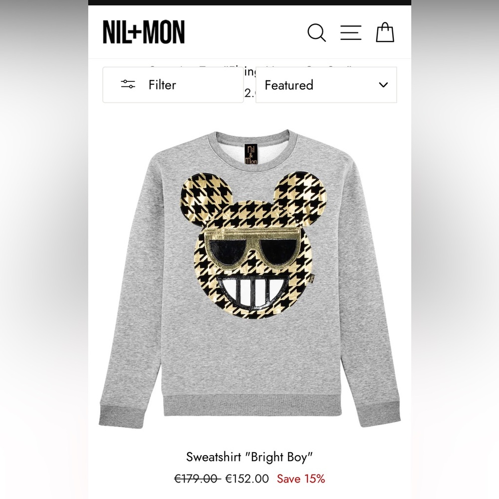 Nil & Mon “Bright Boy” Sweatshirt M